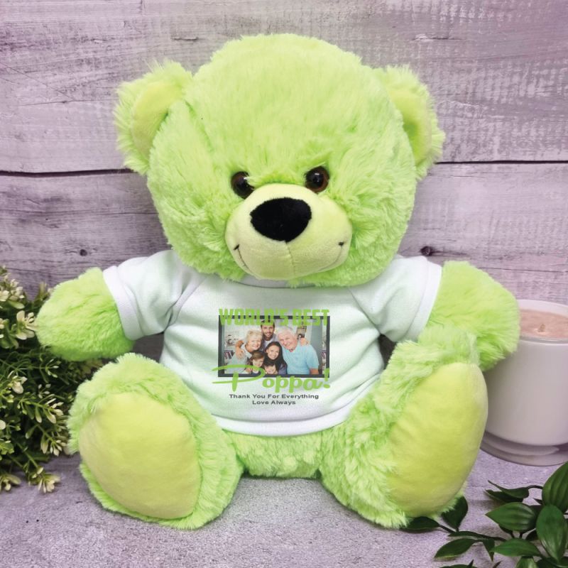 Worlds Best Poppy Photo Bear Lime 30cm