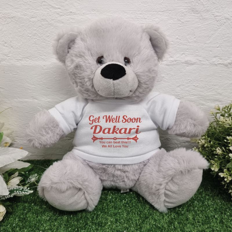 Get Well Soon Bear Grey 30cm