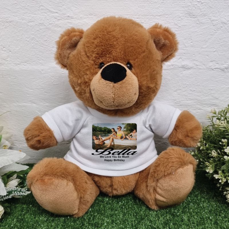 Personalised Photo Bear Brown 30cm