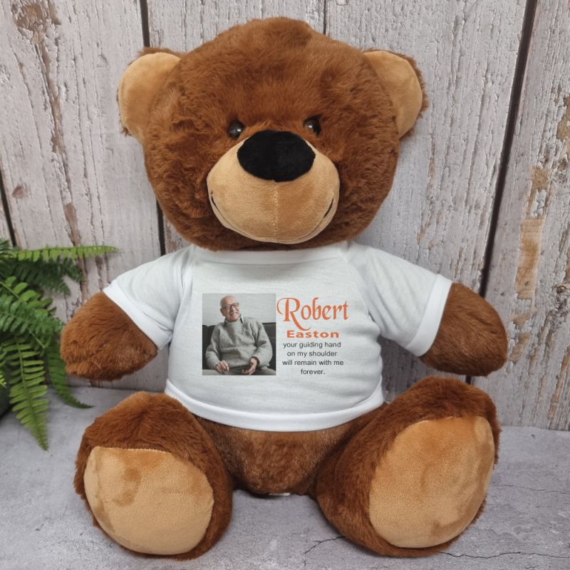 Memorial Photo Teddy Bear 40cm Brown