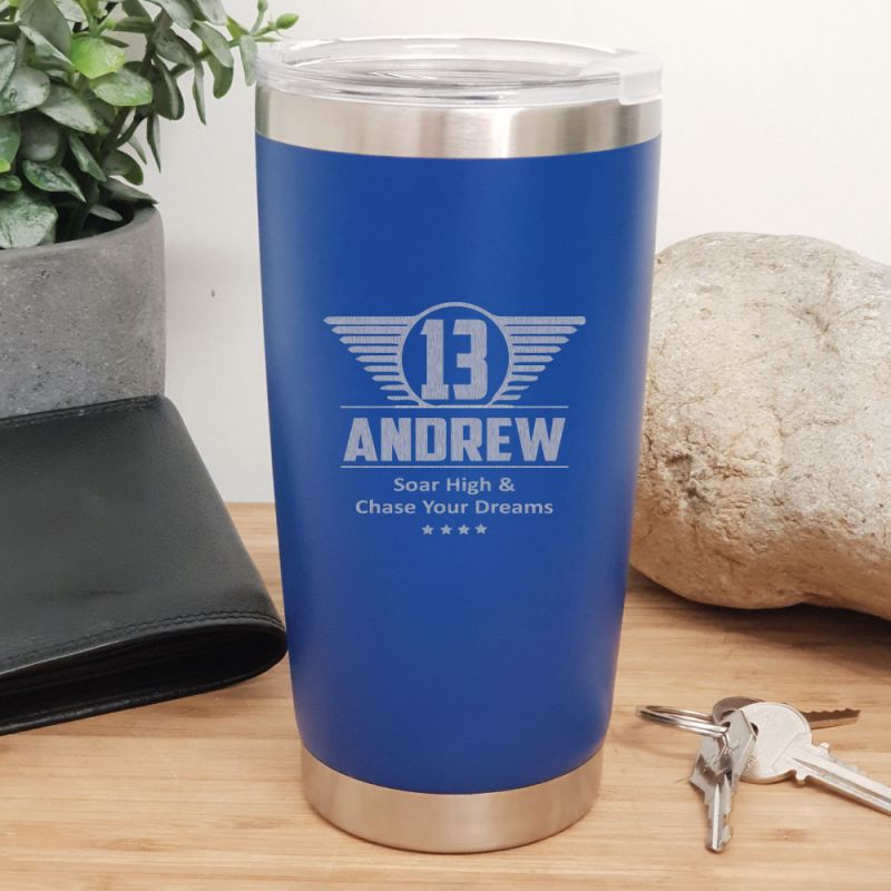 13th Insulated Travel Mug 600ml Dark Blue (M)