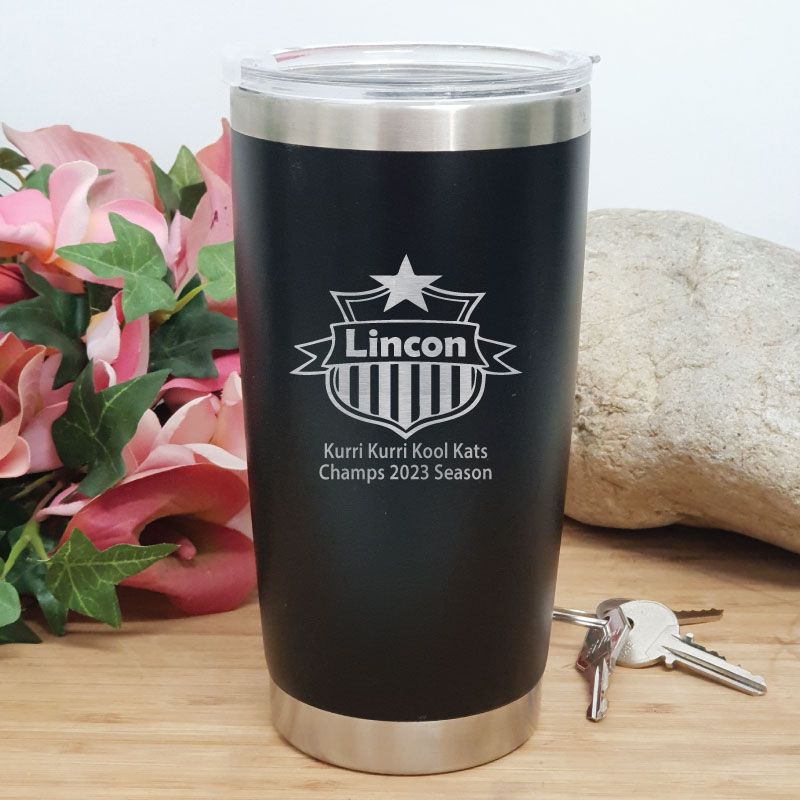 Football Coach Insulated Travel Mug 600ml Black