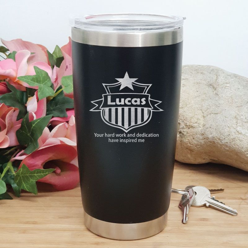 Coach Engraved Insulated Travel Mug 600ml Black