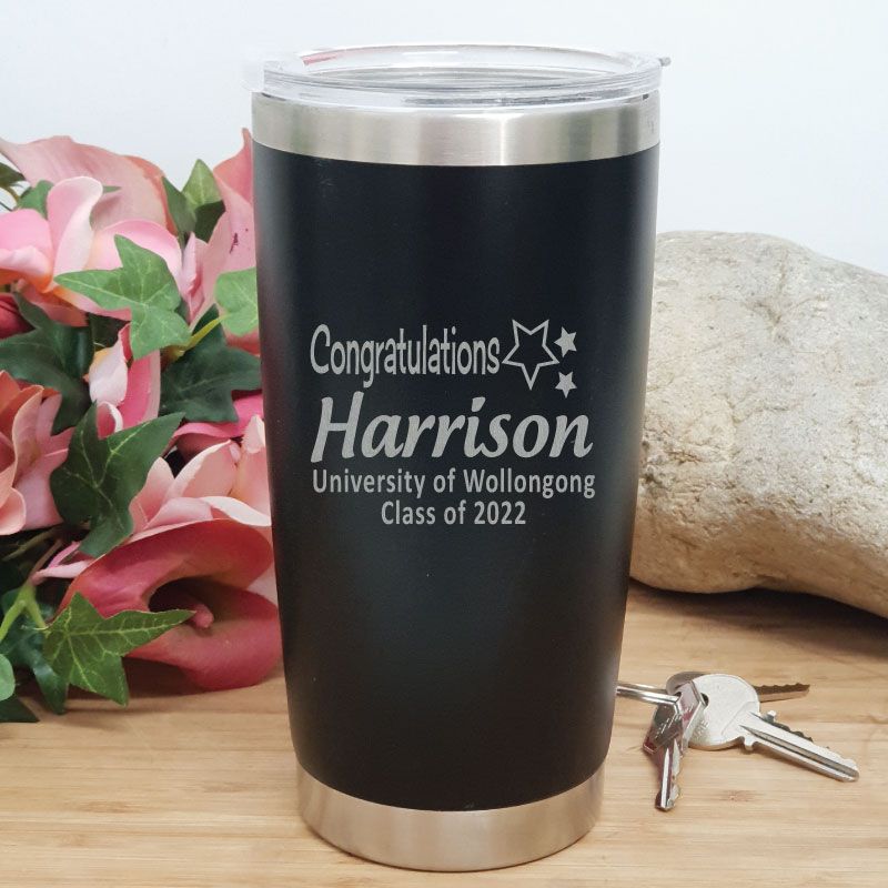 Graduation Insulated Travel Mug 600ml Black