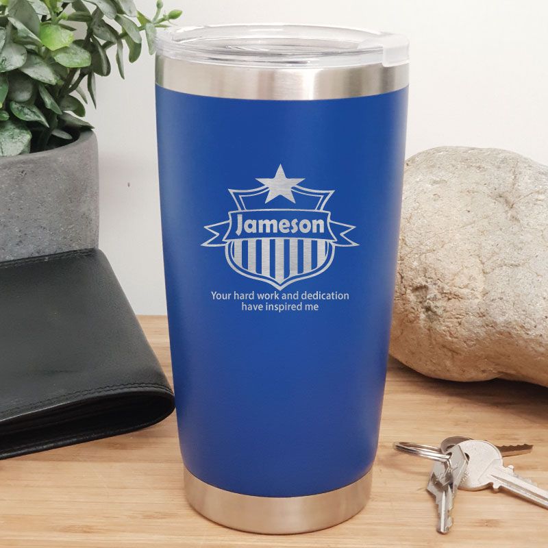 Coach Engraved Insulated Travel Mug 600ml Dark Blue