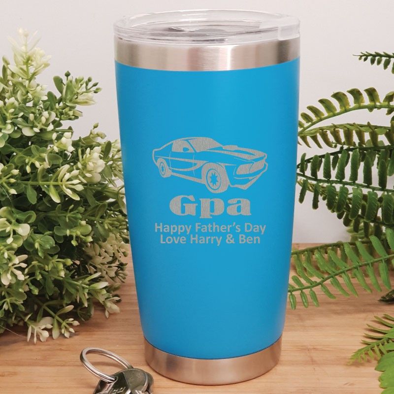 Grandpa Insulated Travel Mug 600ml Light Blue