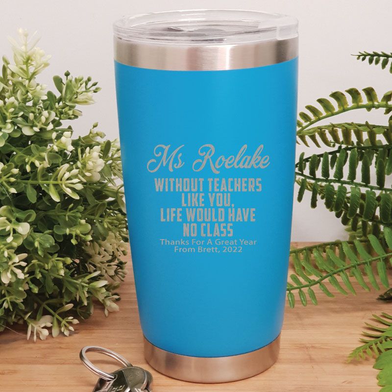 Teacher Insulated Travel Mug 600ml Blue - No Class