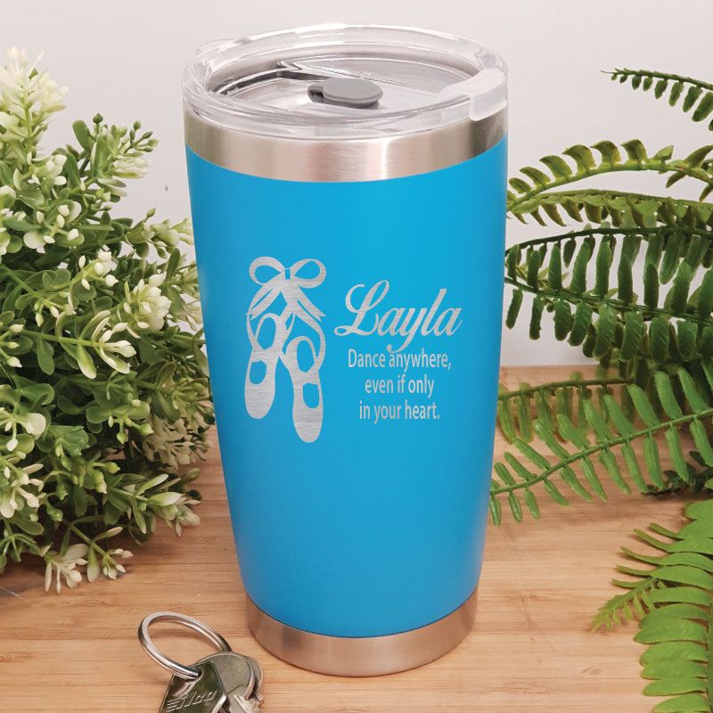 Dance Coach Insulated Travel Mug 600ml Light Blue