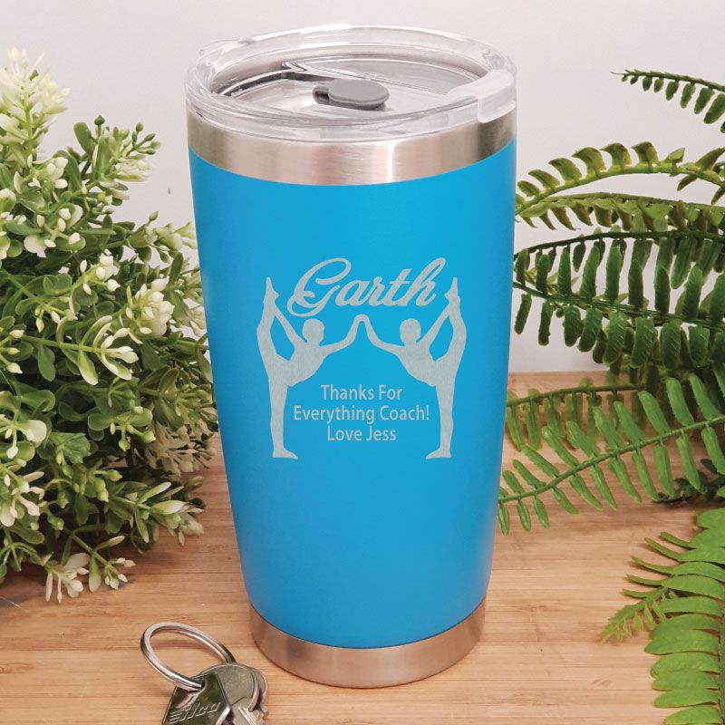 Gymnastic Coach Insulated Travel Mug 600ml Light Blue