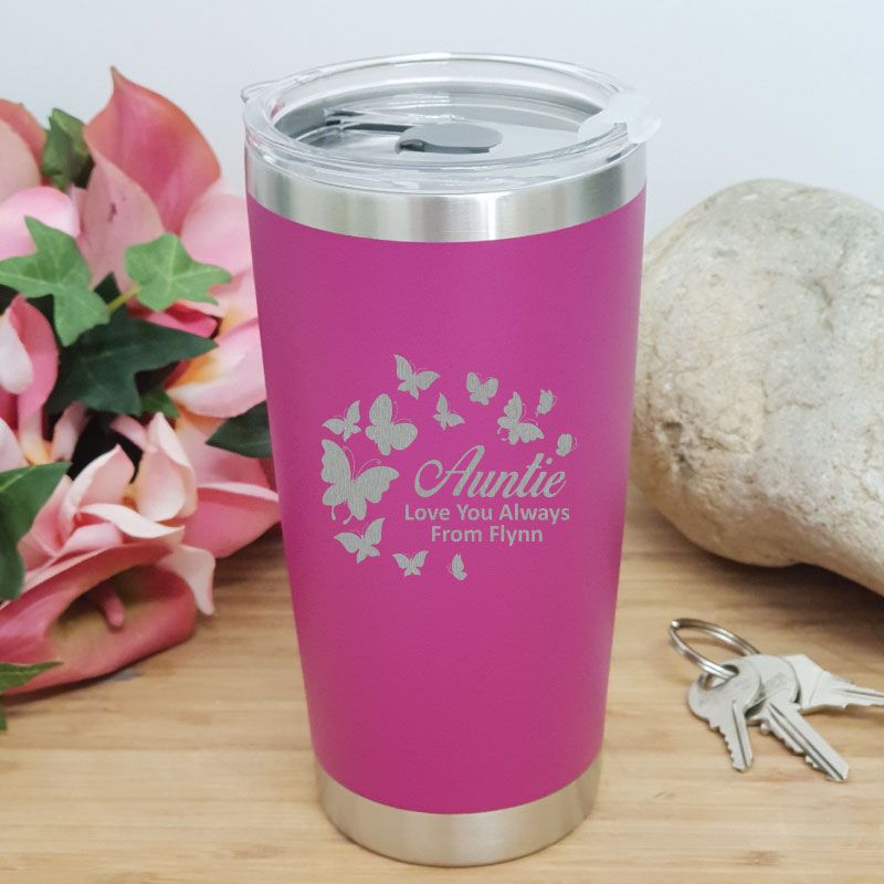 Aunt Insulated Travel Mug 600ml Pink