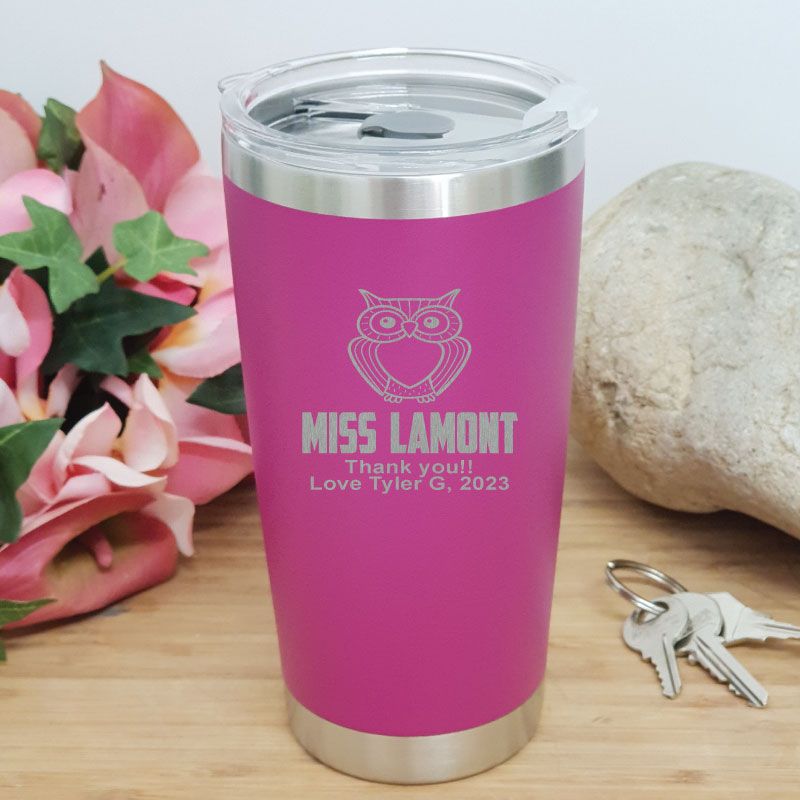 Teacher Insulated Travel Mug 600ml Pink