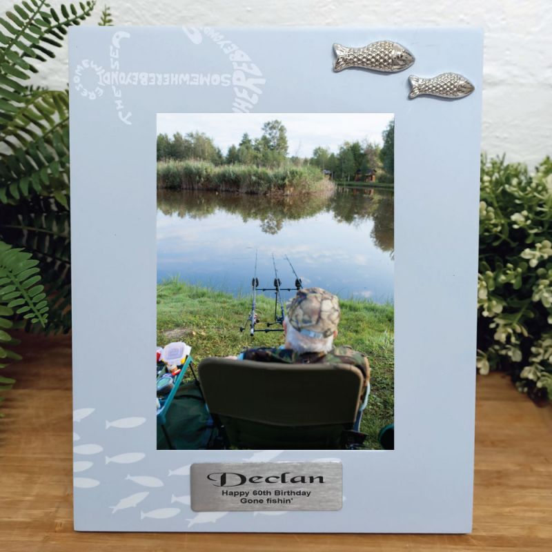 Personalised 60th Birthday Fishing Frame 6x4