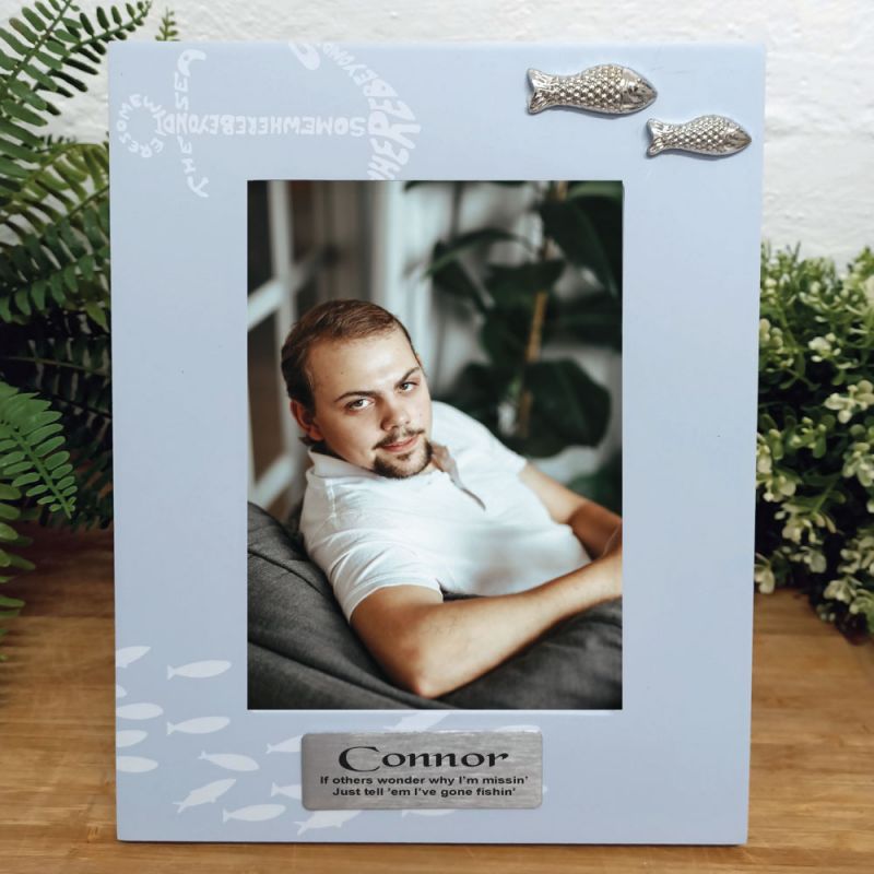 Personalised Memorial Fishing Frame 6x4