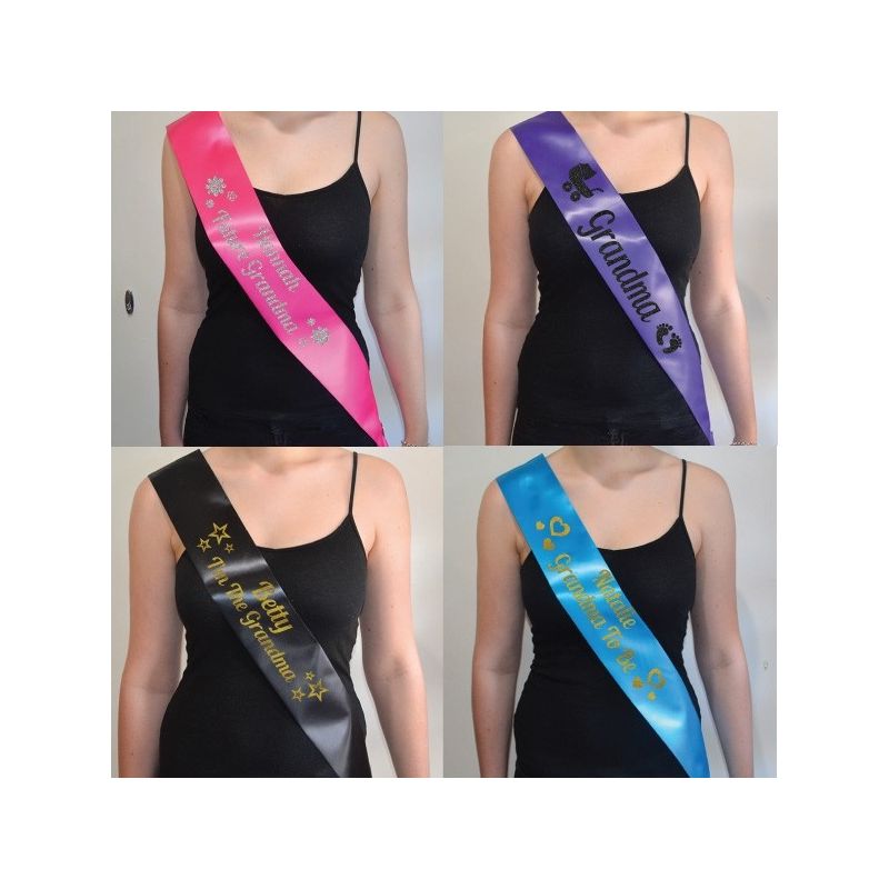 Baby Shower Sash - Grandma To Be - 11 Colours