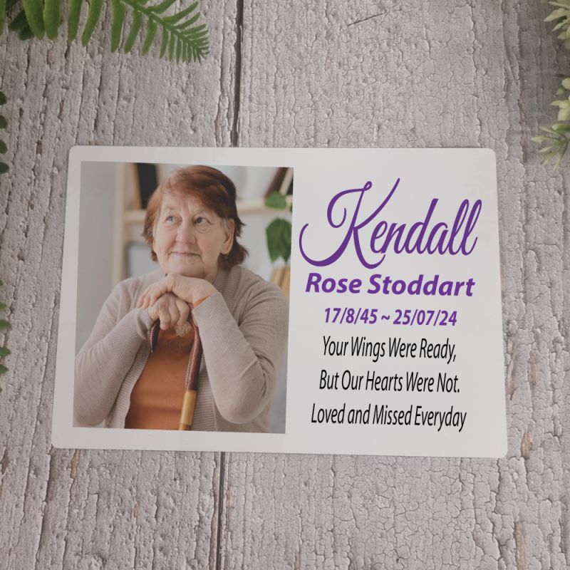 Personalised Memorial Photo Plaque 5x7