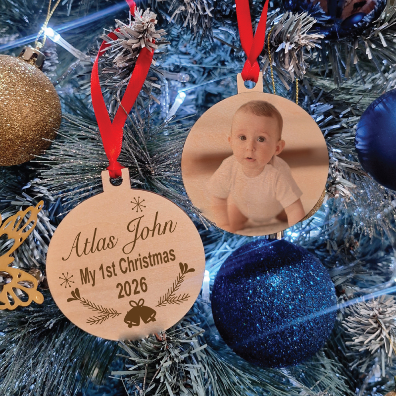 1st Christmas Photo Ornament 2024