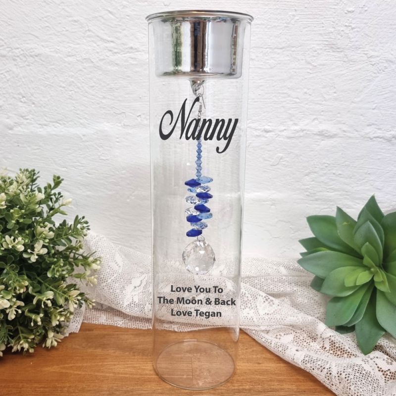 Nana Candle Holder with Sapphire Suncatcher