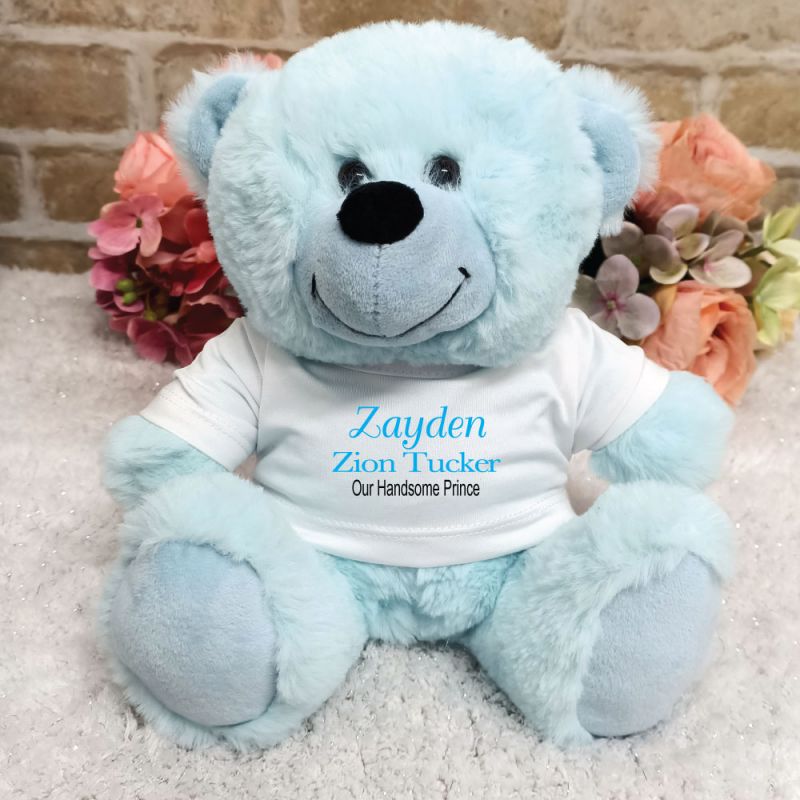 Newborn Personalised Teddy Bear Baby Boy