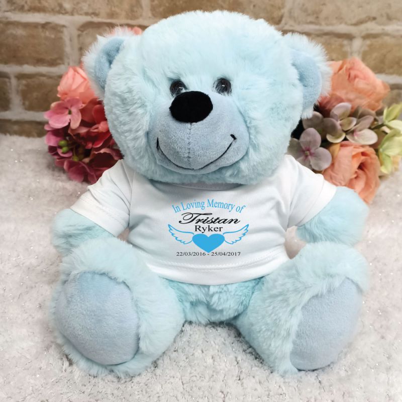 In Loving Memory Memorial Teddy Bear Light Blue