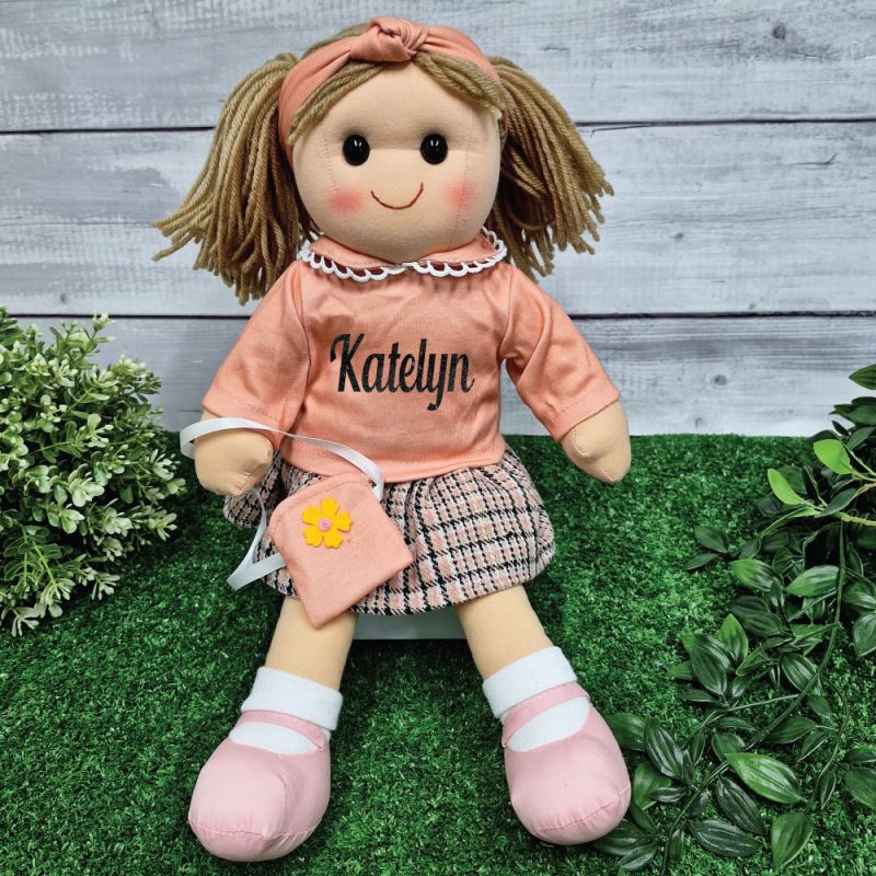 Claudette Personalised Girl Rag Doll 35cm