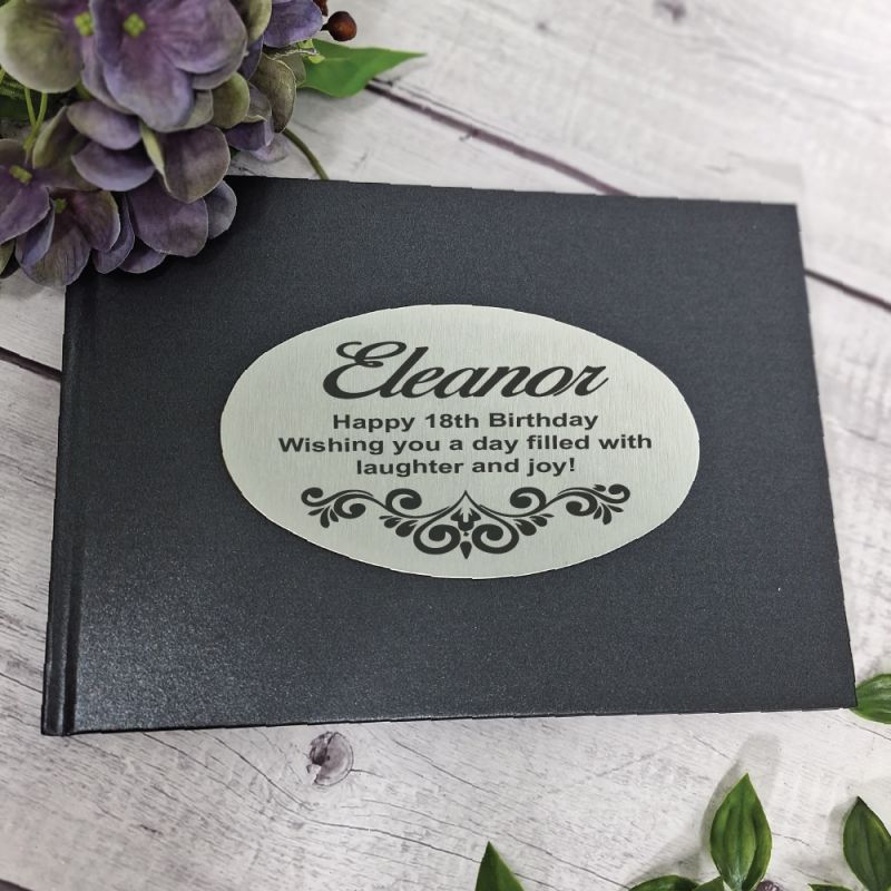 18th Birthday Guest Book A5 Black