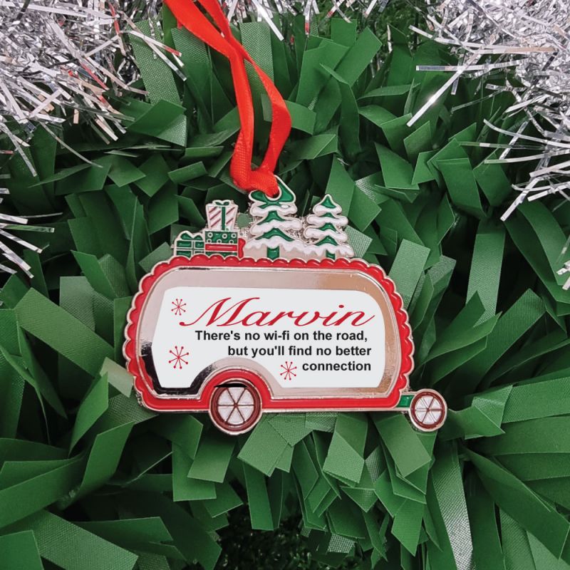 Personalised Christmas Caravan Ornament