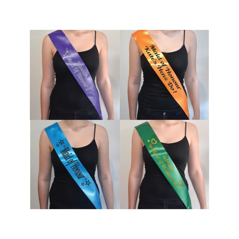 Personalised Hens Party Sash - Maid of Honour 