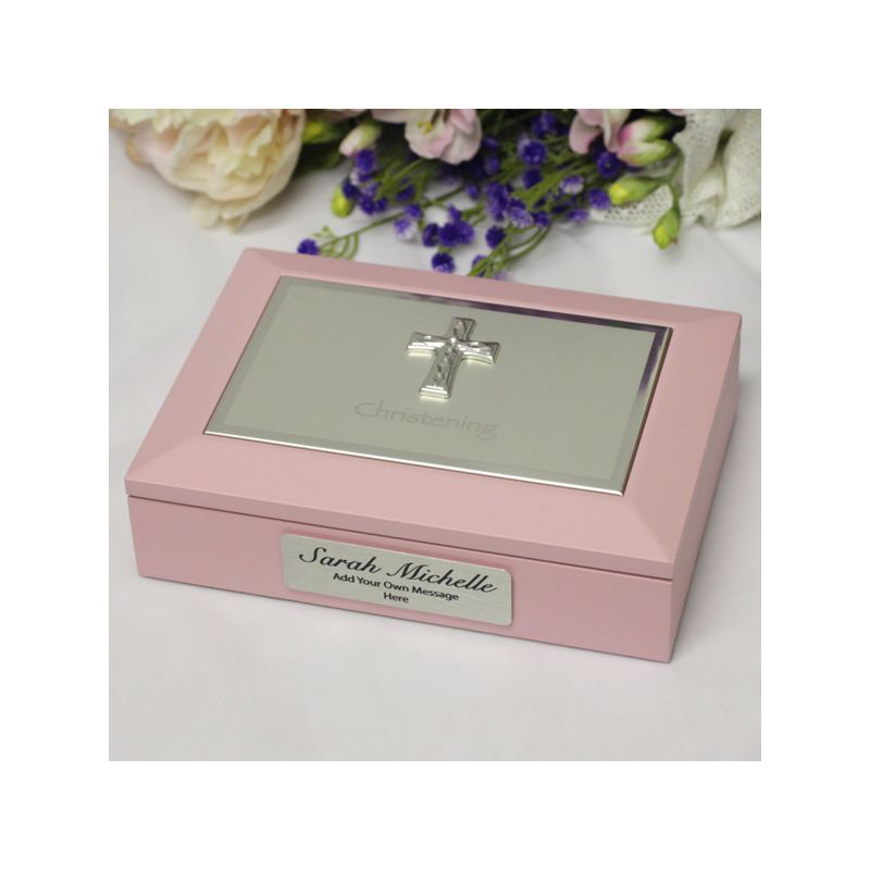 Baby Girl Christening  Keepsake Memory Box 