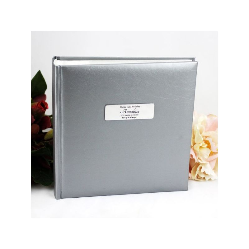 50th Birthday Personalise Silver Albun