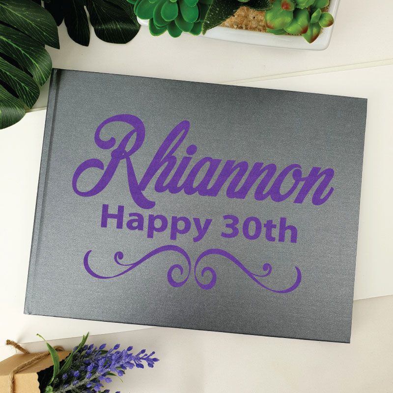 30th Birthday Guest Book Keepsake Album - A5 Black