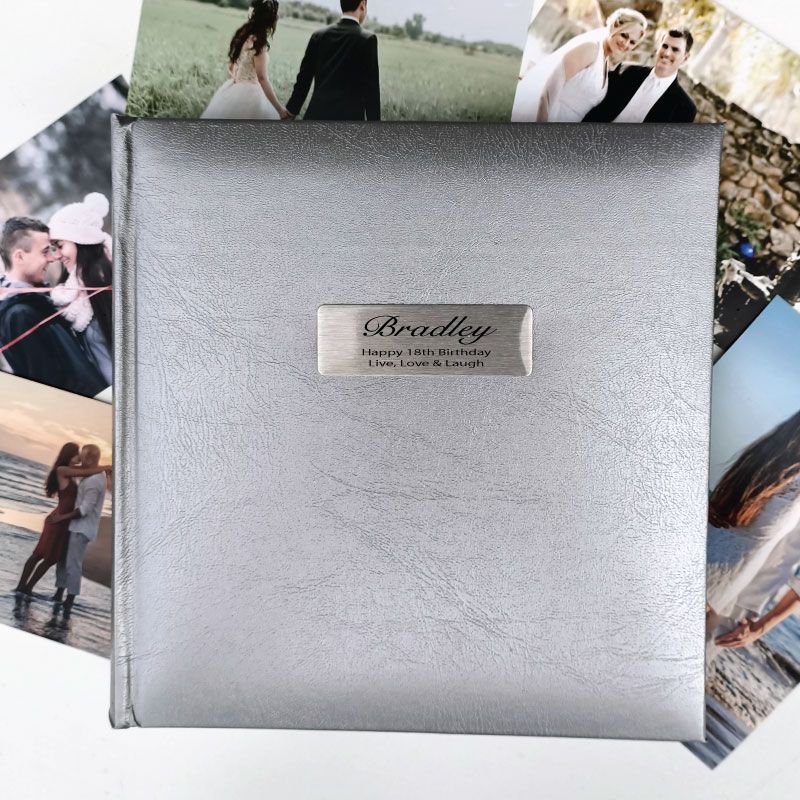 Personalised 18th Birthday Photo Album Silver 200