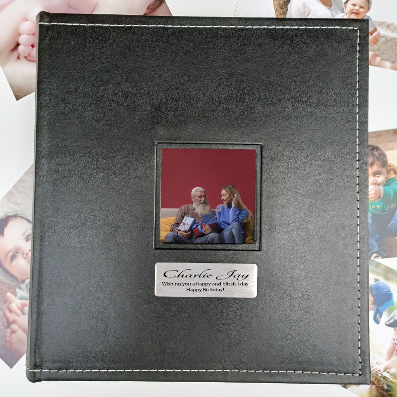 Personalised Birthday Black Album 5x7 Photo