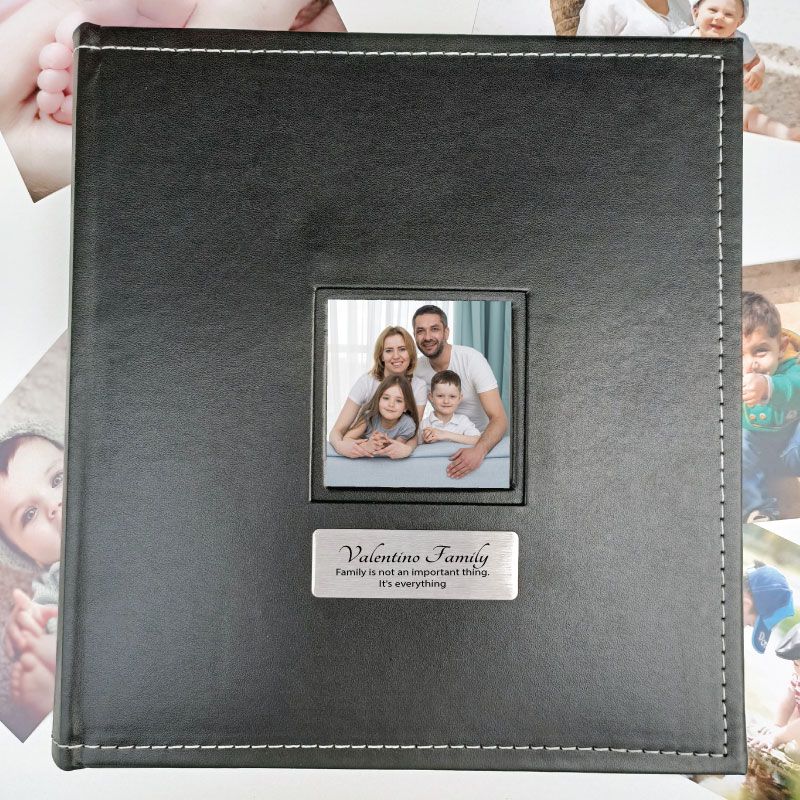 Family Personalised Black Album 5x7 Photo