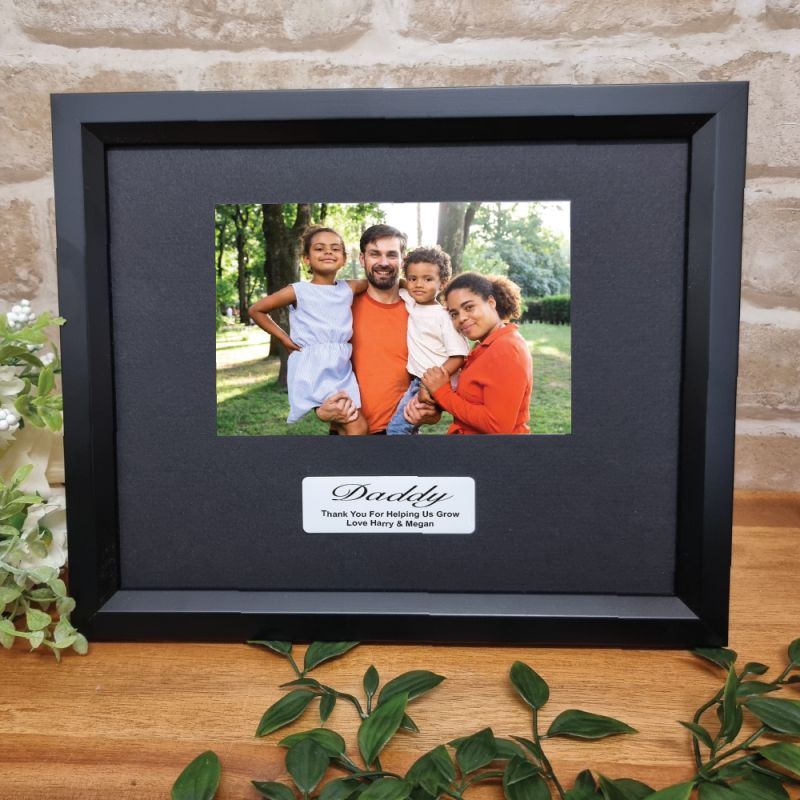 Custom Dad Photo Frame 4x6 - Black
