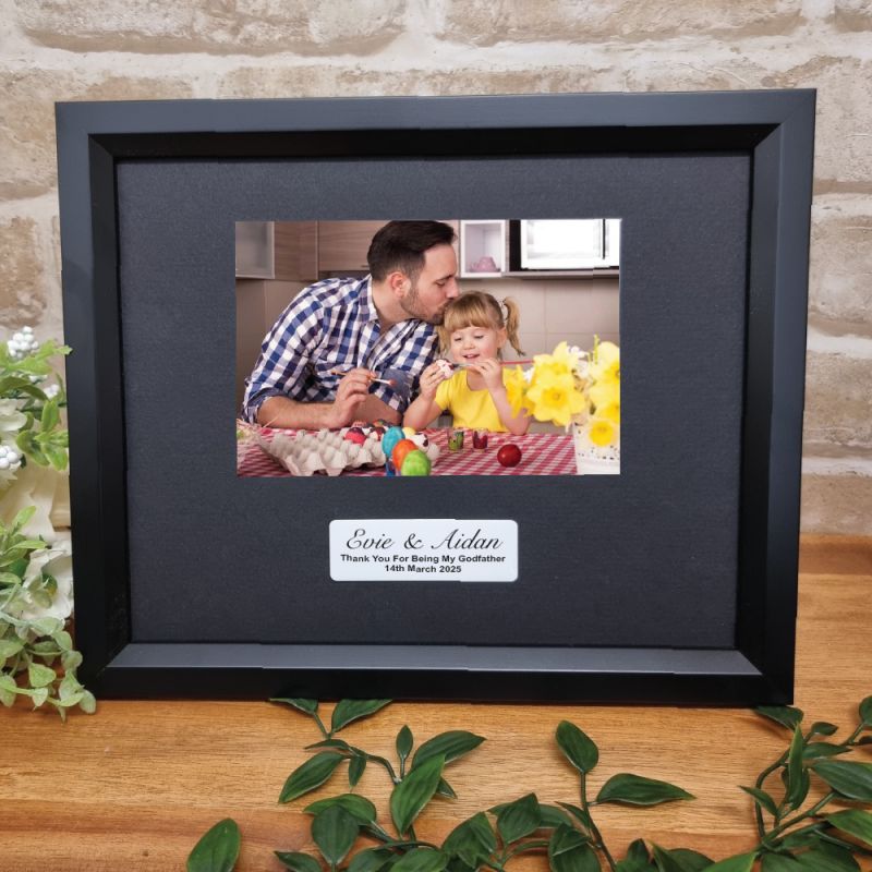 Custom Godfather Photo Frame 4x6 - Black