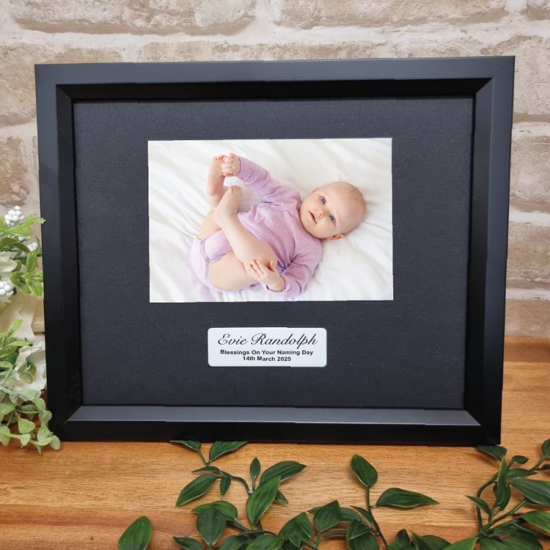 Custom Naming Day Frame 4x6 - Black