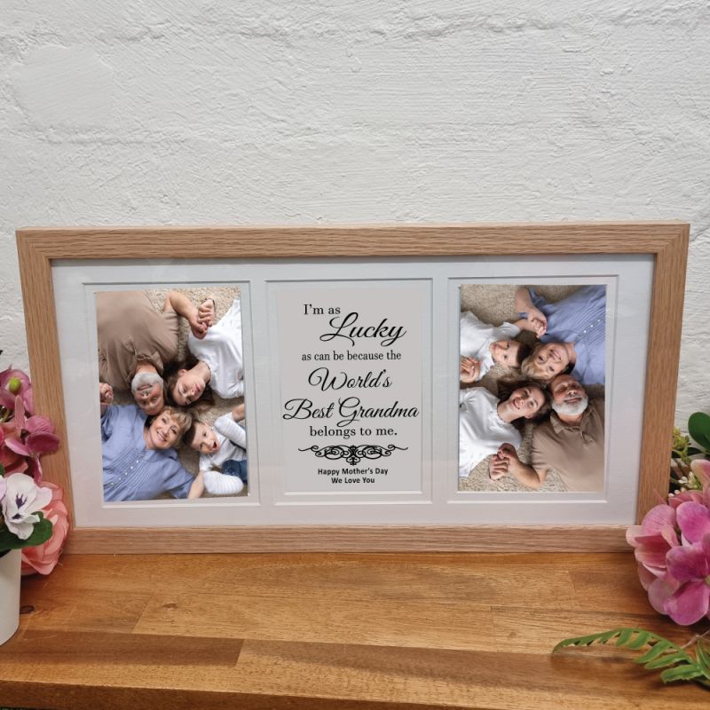 Grandma Gallery Wood Frame 4x6 Typography Print