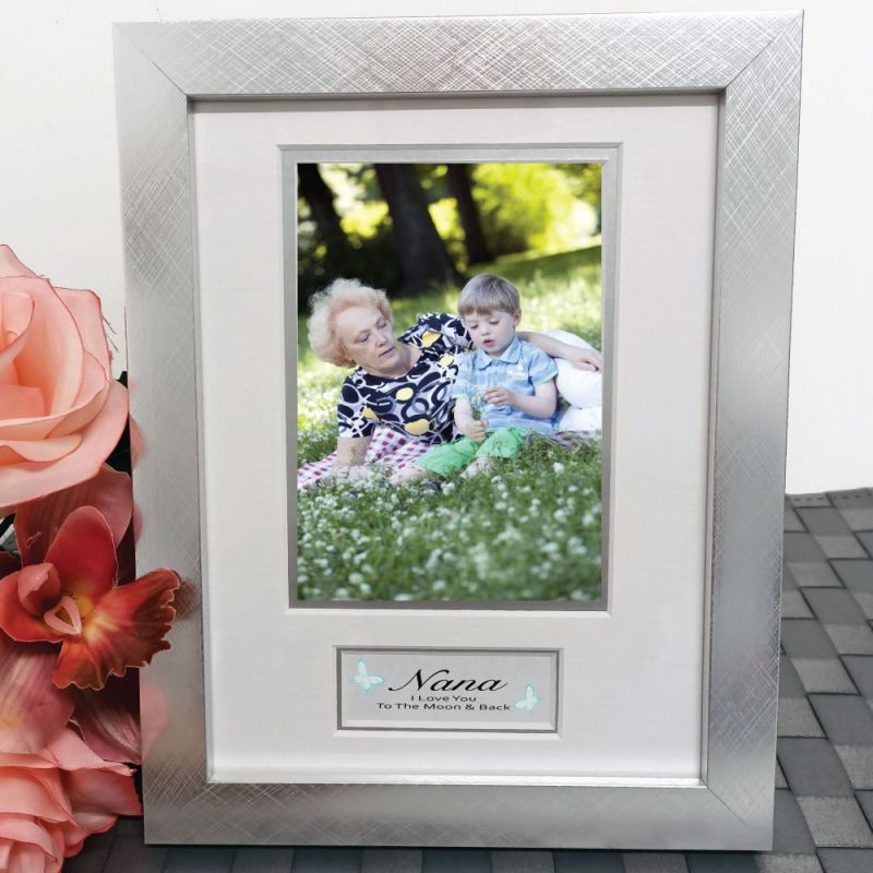 Nan Photo Frame Silver Wood 4x6 Photo