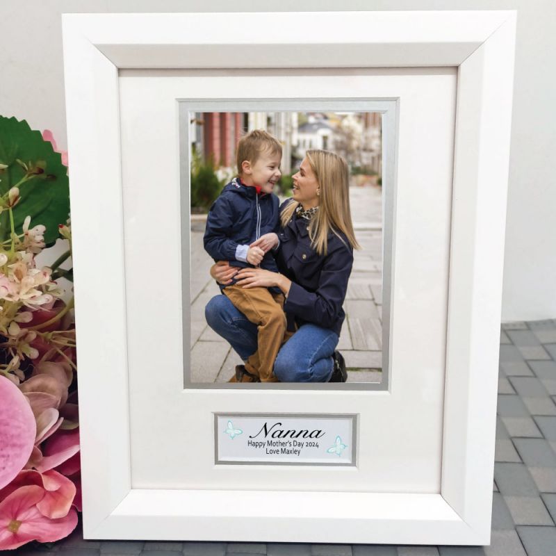 Nan Photo Frame White Wood 4x6 Photo