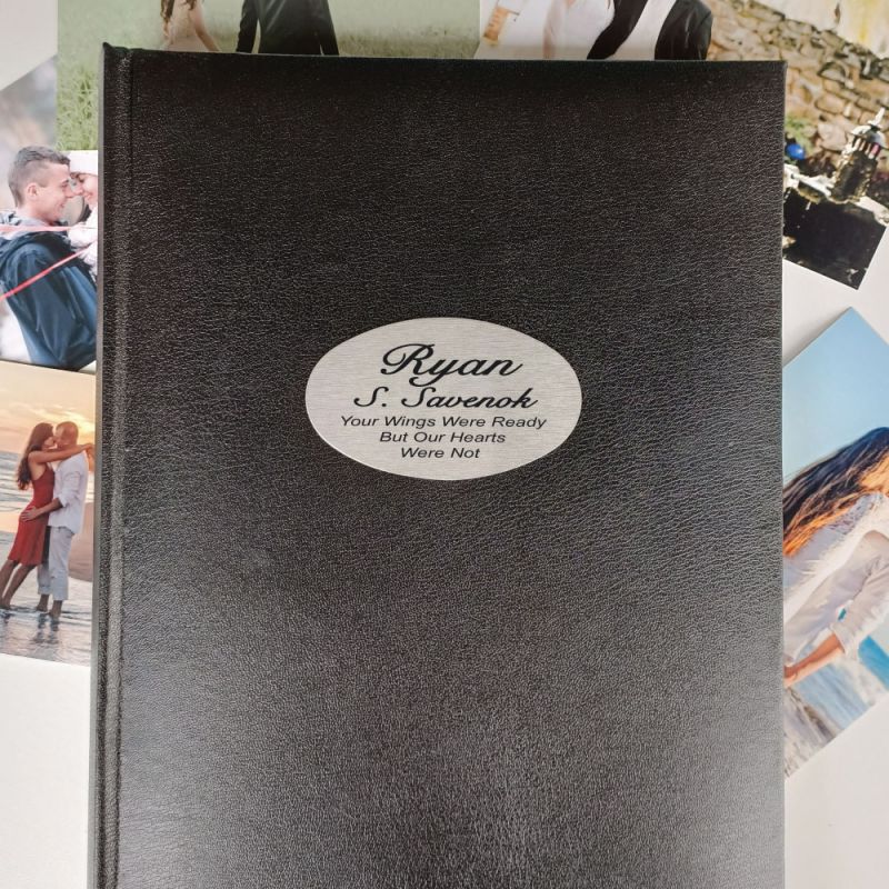 Personalised Memorial Album 300 Photo Black