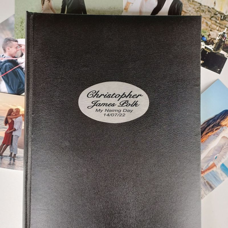 Personalised Naming Album 300 Photo Black