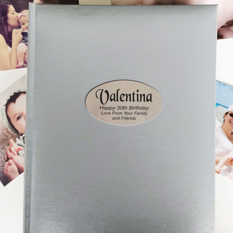 Personalised 30th Birthday Album 300 Photo Silver