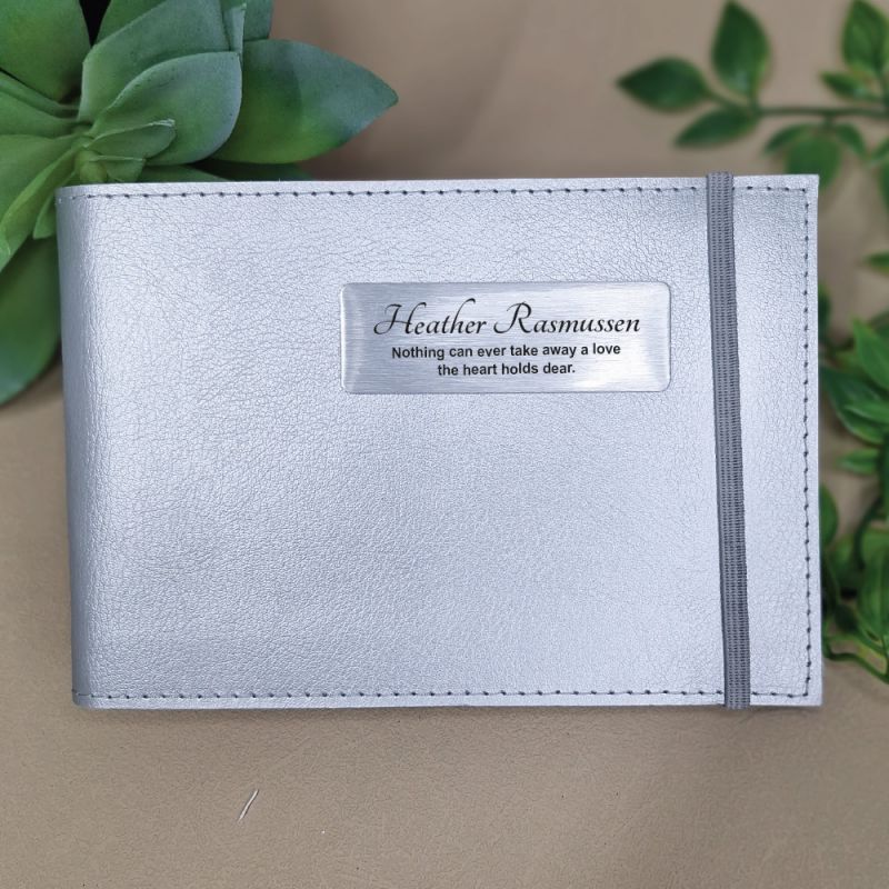 Memorial Mini Photo Album - Silver