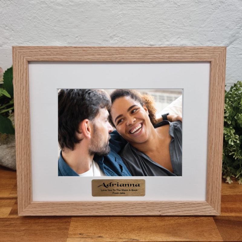 Personalised Photo Frame Natural Wood