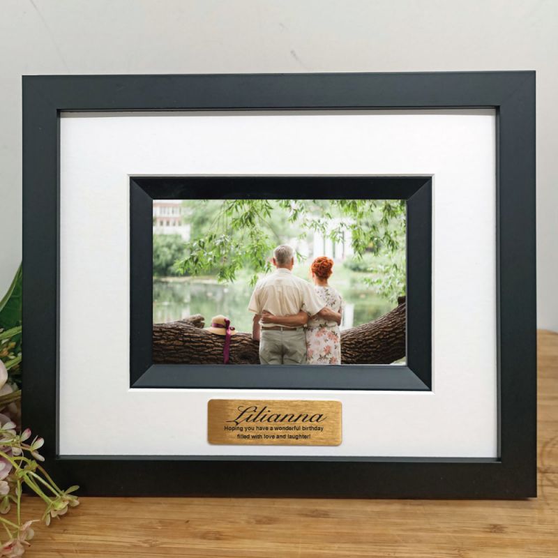 Birthday Photo Frame Silhouette Black 4x6 