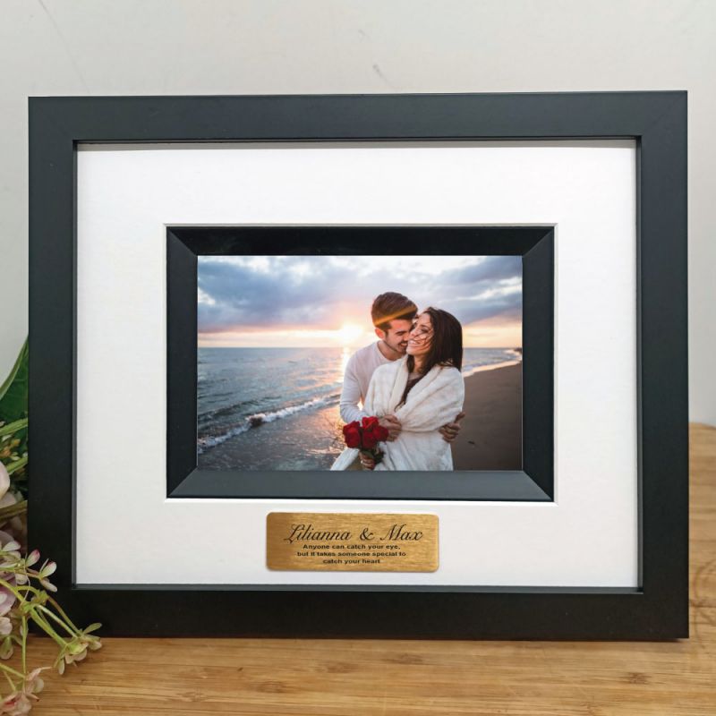 Engagement Photo Frame Silhouette Black 4x6 