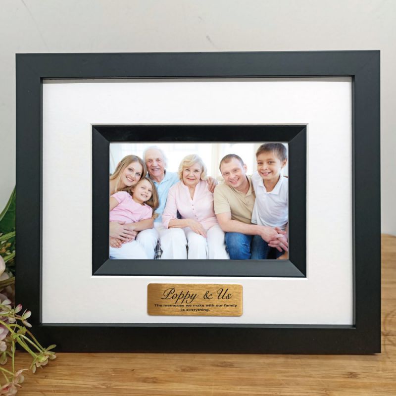 Pop Personalised Photo Frame Silhouette Black 4x6 