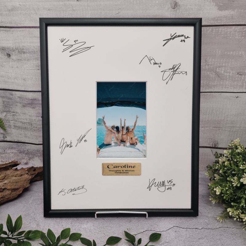 Personalised Black Signature Frame 4x6 Photo