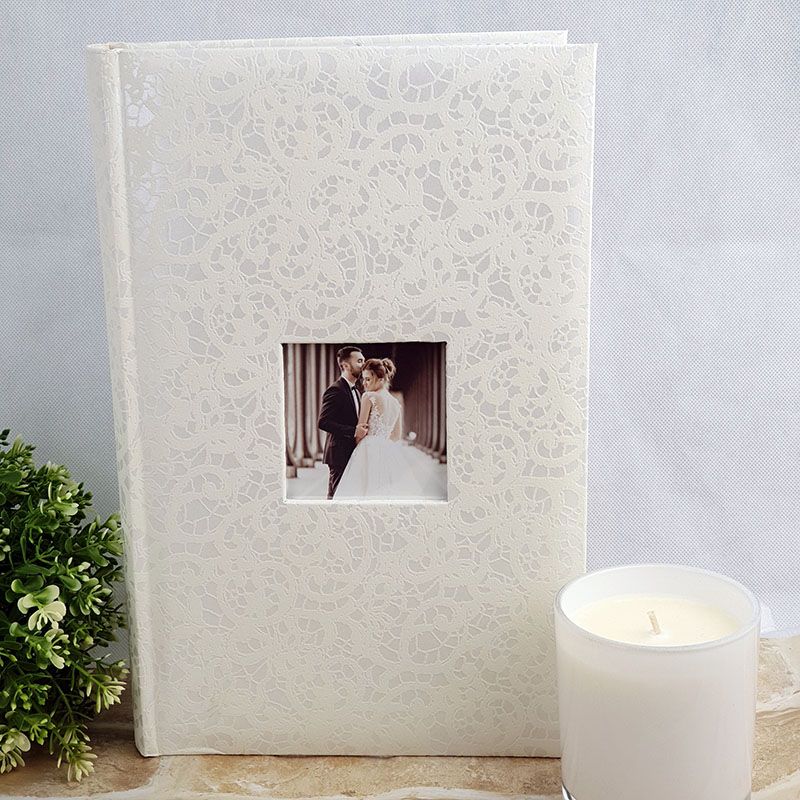 Cream Lace Photo Album - 300 Photos
