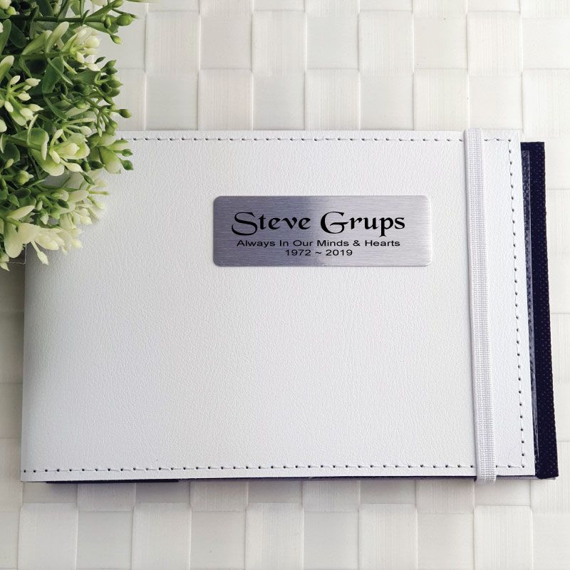 Personalised Baby Memorial Brag Photo Album - White